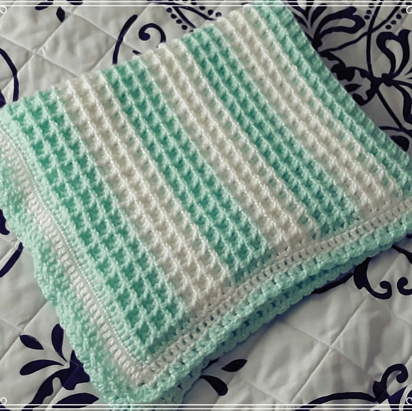 Waffle Me Up Baby Afghan - Picture 1 of 4